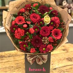 Medium Rosy Red Christmas Bouquet