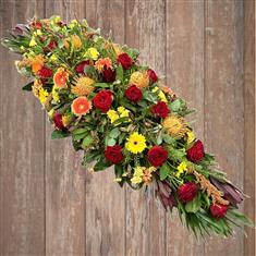 Rich Autumn Casket Spray