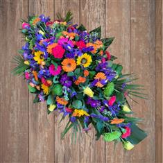 Rainbow Casket Spray