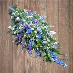 Blue Hues Casket Spray