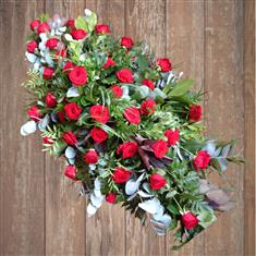Red Rose Casket Spray