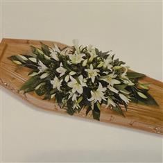 Lily Floral Coffin Spray