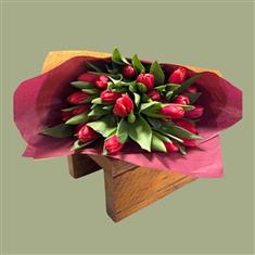 Simply Red Tulip Bouquet