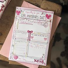 'Write Your Own' Mothers Day card