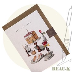 'Happy Birthday Cakes' Greetings Card