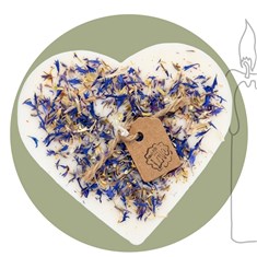 Handmade Botanical Lavender Heart Candle