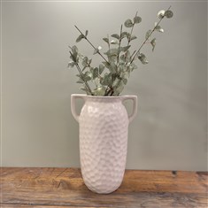Large Dimpled Ceramic Amphora Vase